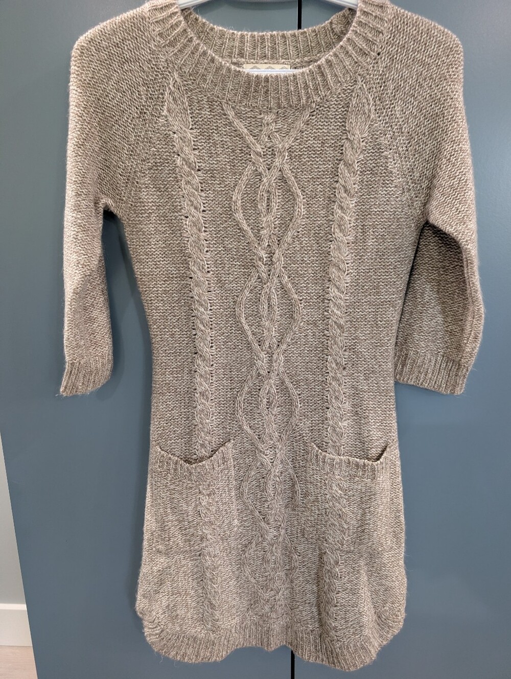 Pink.Rose Knit Sweater Dress